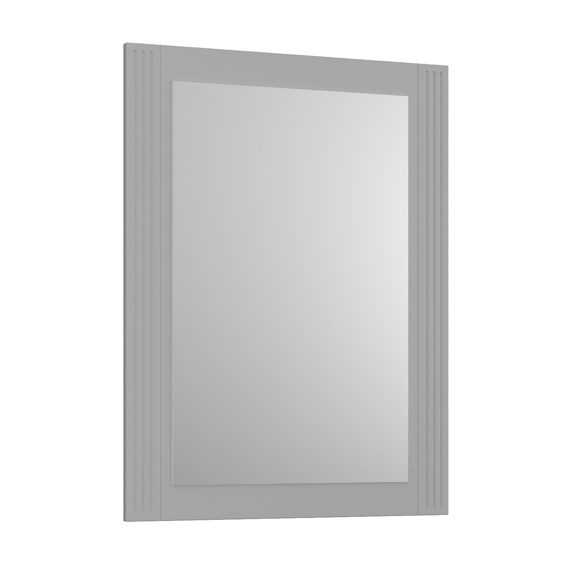 BADEDU RILA Spiegel 60 cm breit, Grau matt