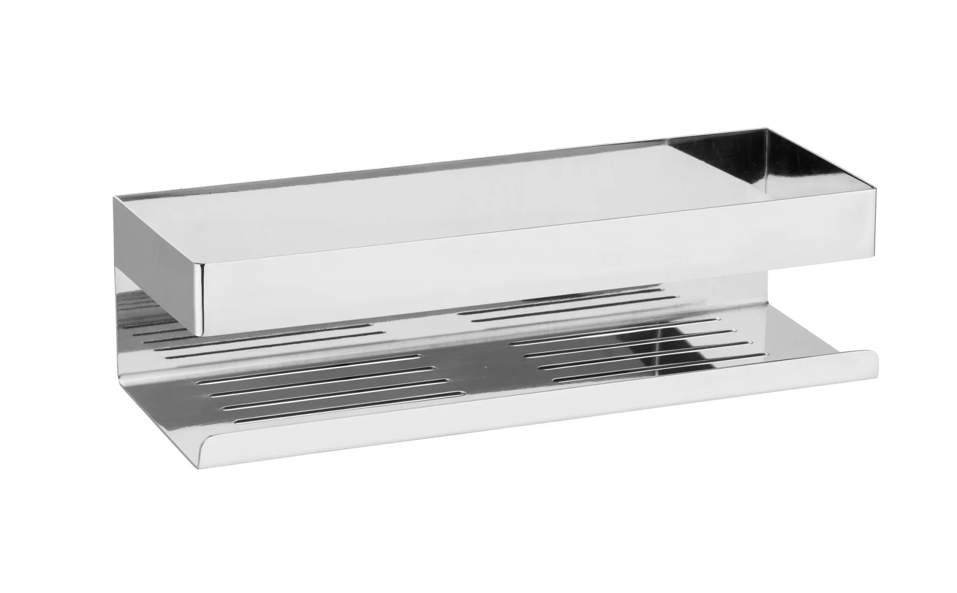 WENKO GENOVA Duschablage 30 cm breit, Chrom glänzend, Befestigen ohne Bohren