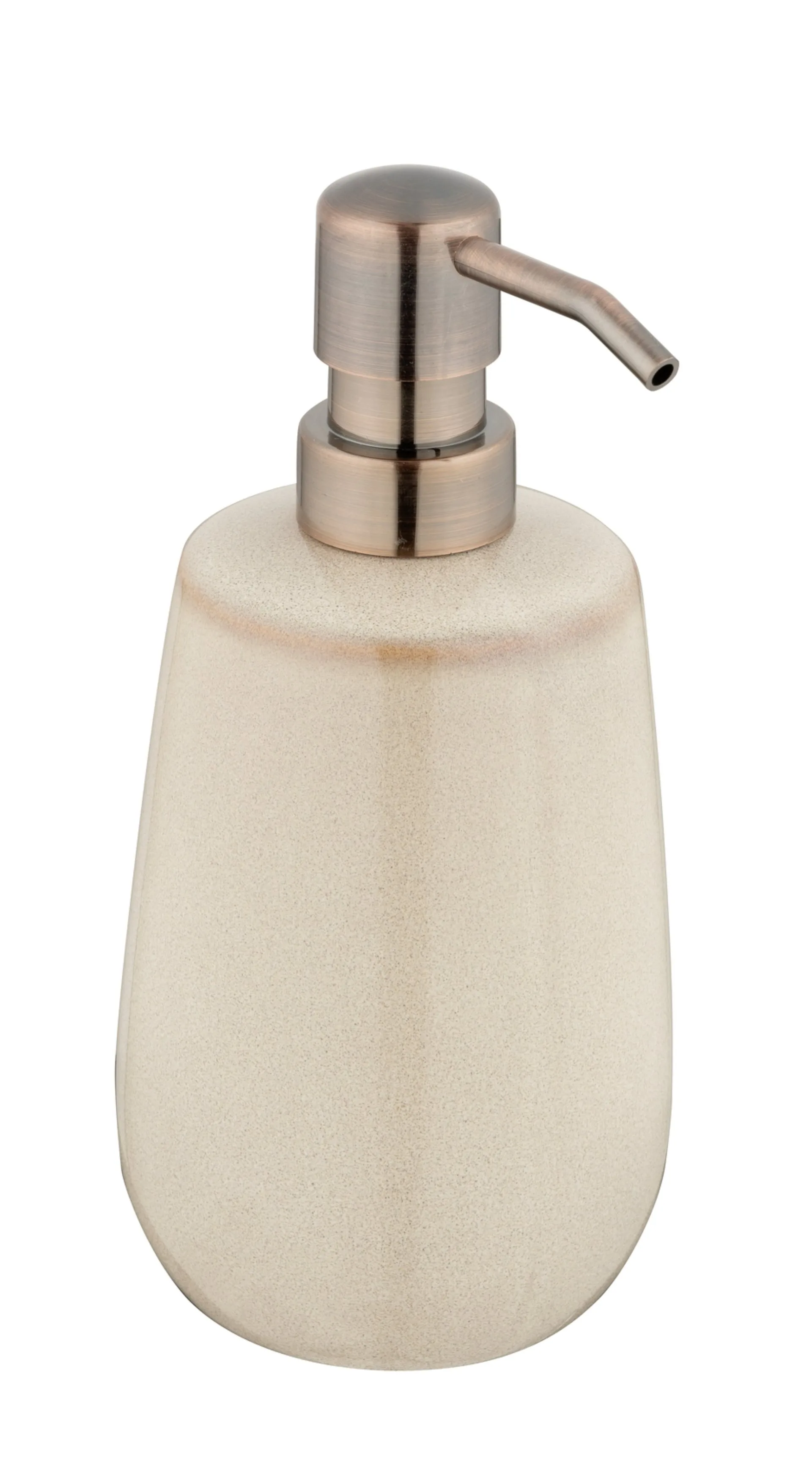 WENKO SIRMIONE Accessoire Set, Beige, Zahnputzbecher, Seifenspender, Keramik