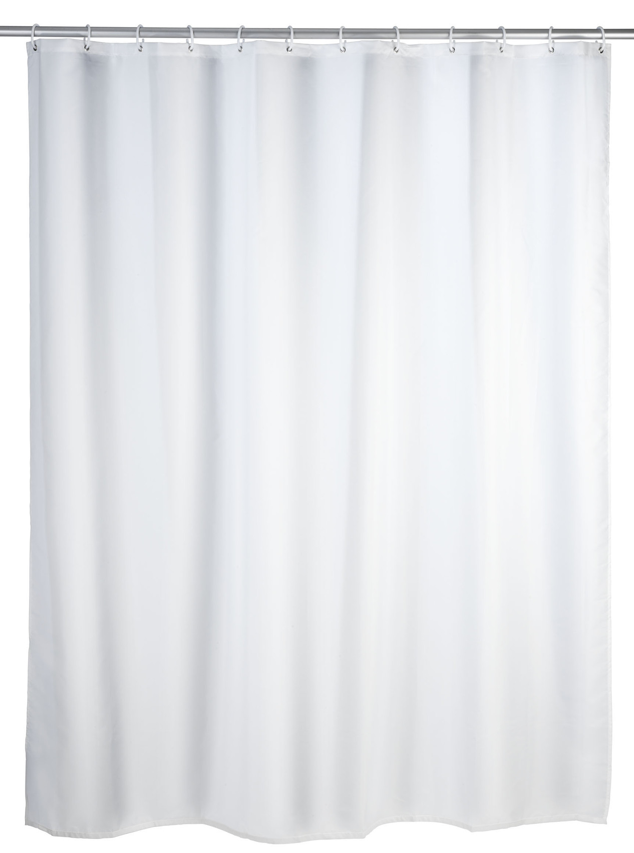 WENKO Duschvorhang Uni Weiß 180 x 200 cm